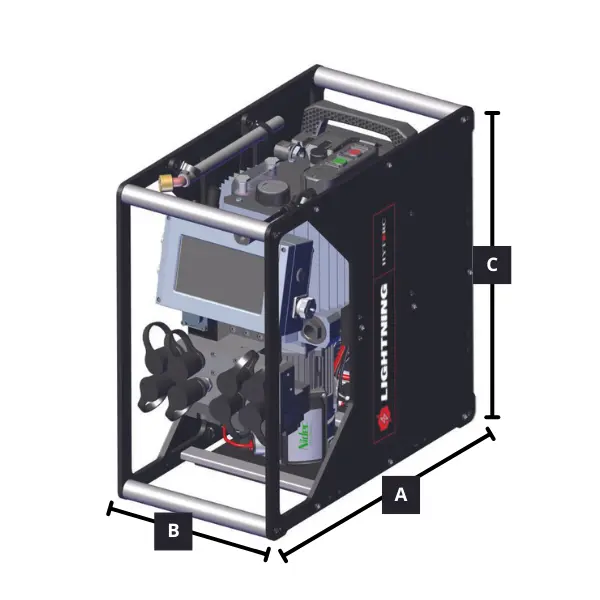 Lighting pumppu mittakuva